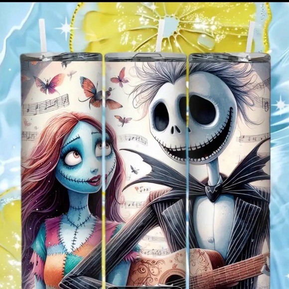 Disney Other - Jack Skellington & Sally 20 oz Stainless Steel Tumbler NIB